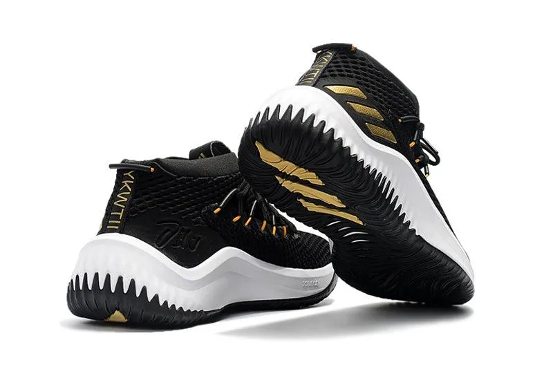 Adidas 2017 Dame 4 Black Gold Basketball Sneakers