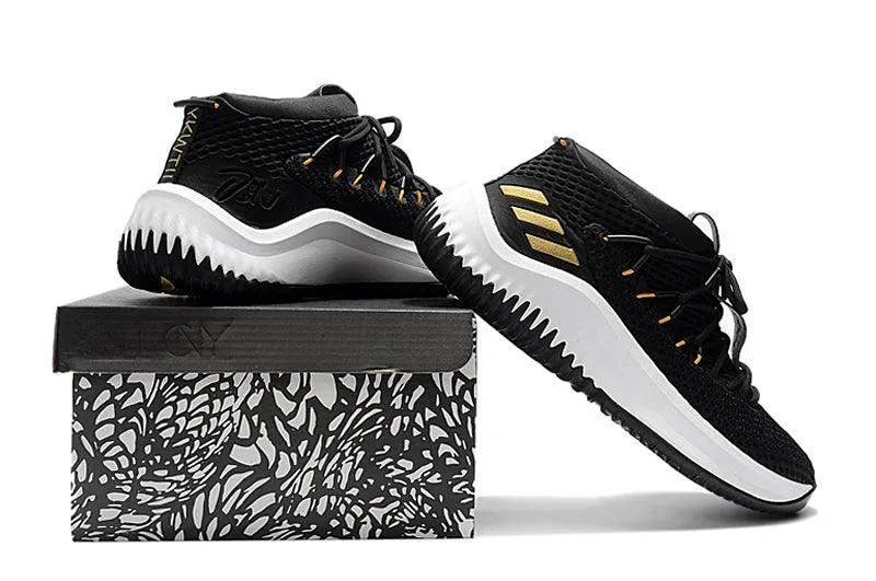 Adidas 2017 Dame 4 Black Gold Basketball Sneakers