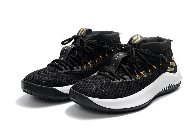 Adidas 2017 Dame 4 Black Gold Basketball Sneakers
