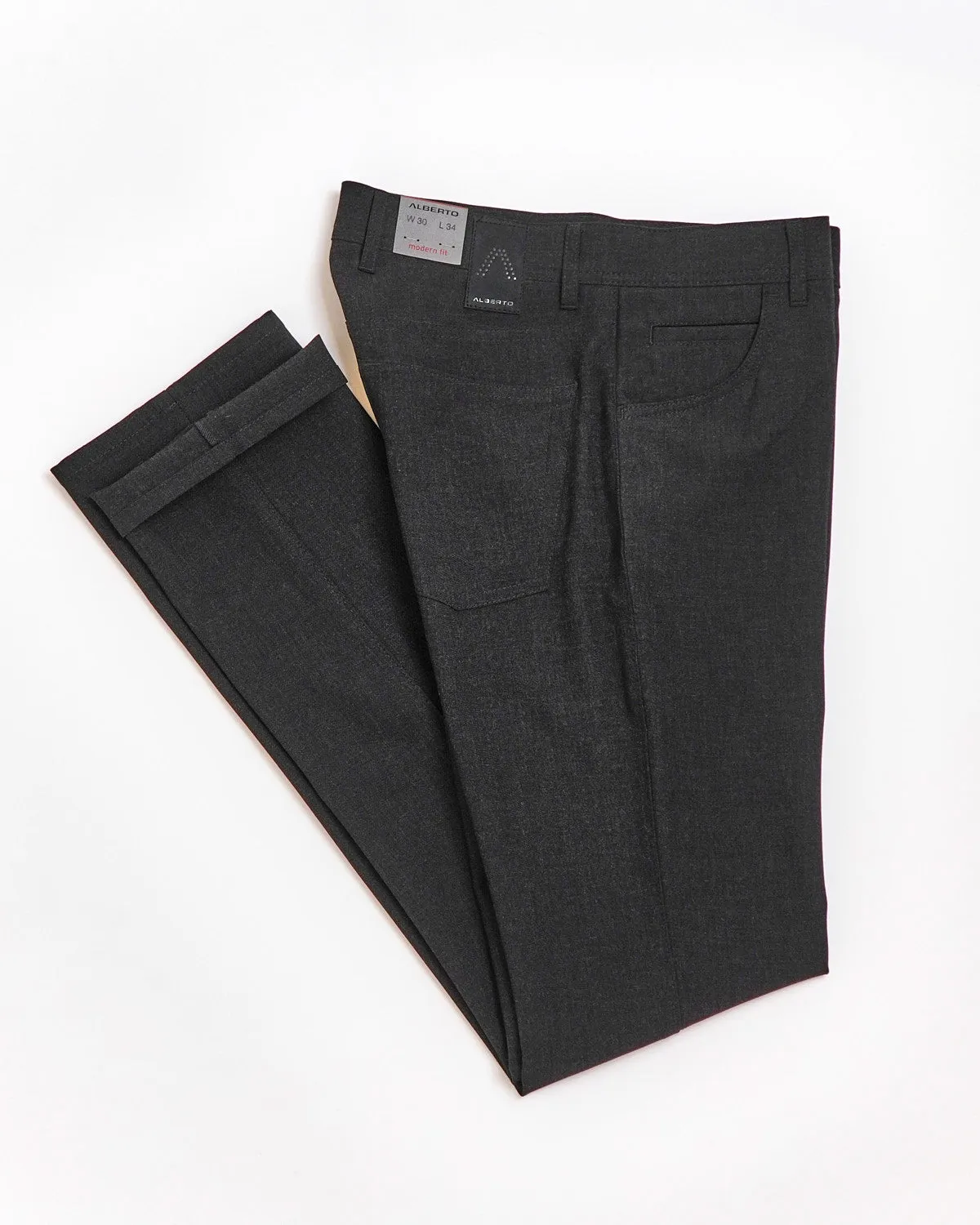 Charcoal 'Stone' Modern Fit Ceramica 5 Pocket Tech Dress Pants