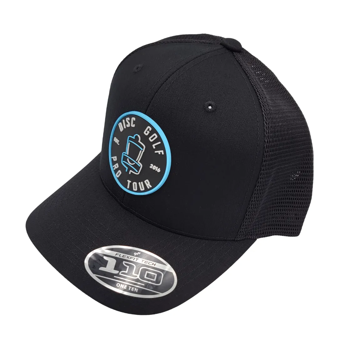 DGPT Pure Lines PVC Patch - Flexfit Mesh Snapback Hat - Black