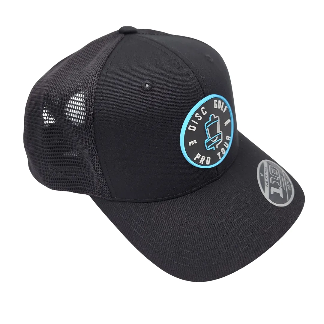 DGPT Pure Lines PVC Patch - Flexfit Mesh Snapback Hat - Black