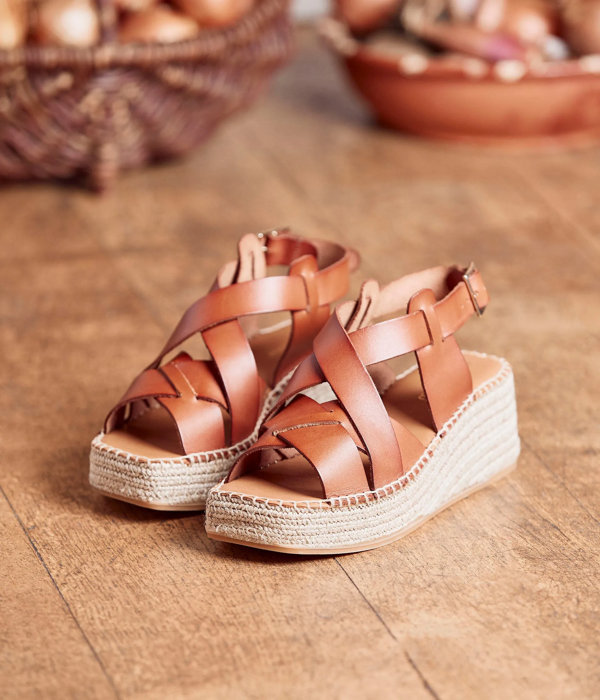 Espadrilles cognac Elise