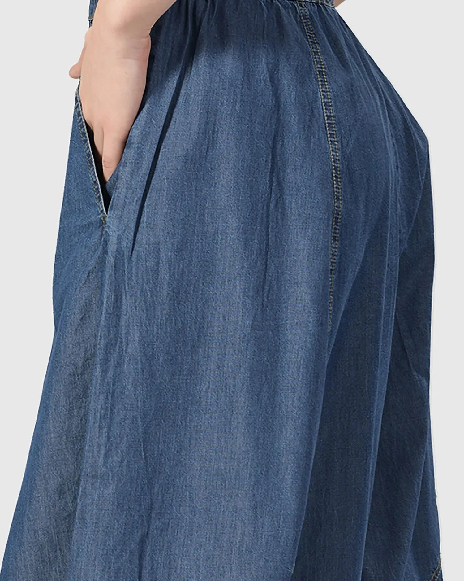 Everywhere Wide-Leg Pants, Denim Blue