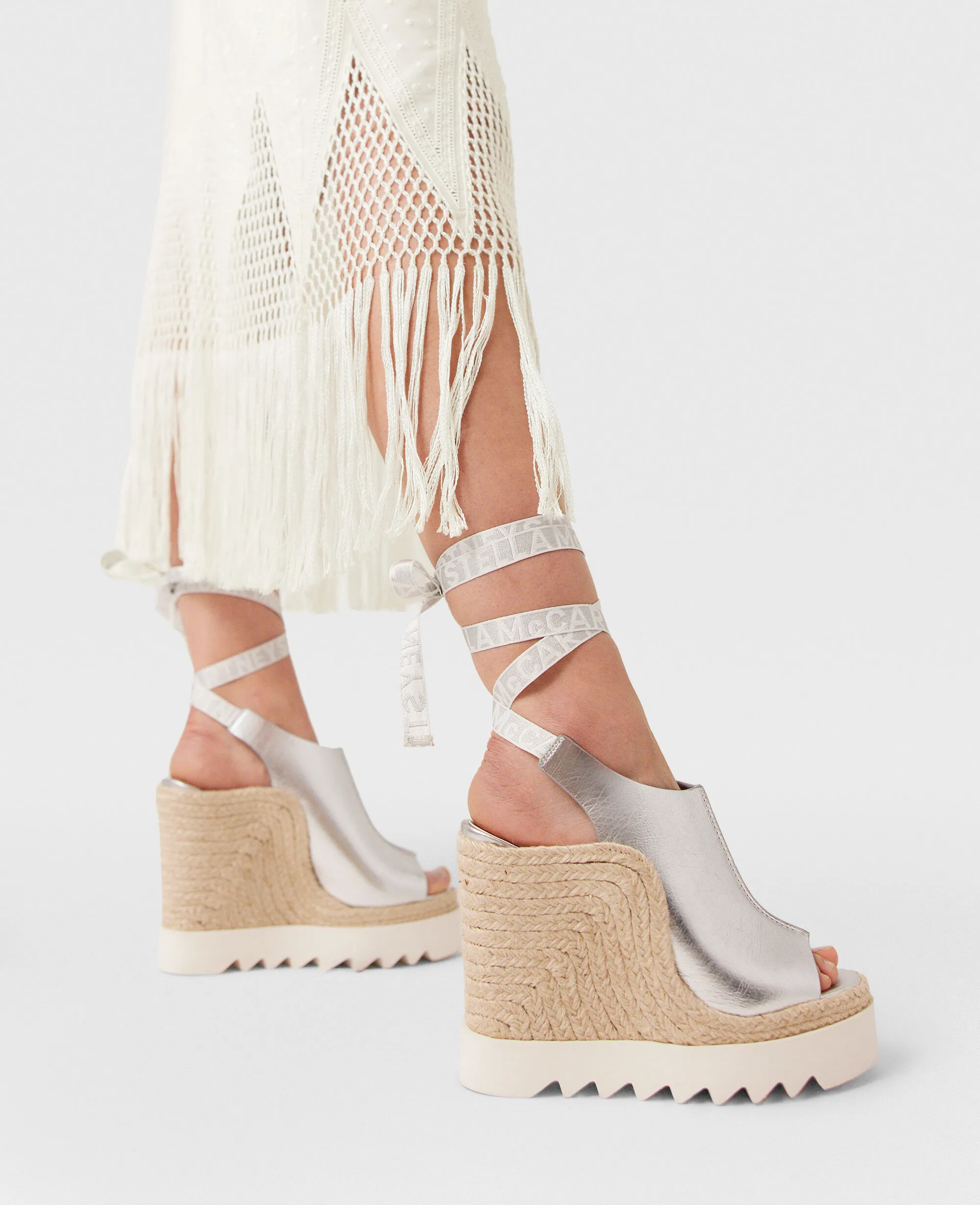 Gaia Metallic Heeled Espadrilles