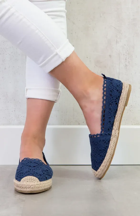 Kanten Espadrilles Marine