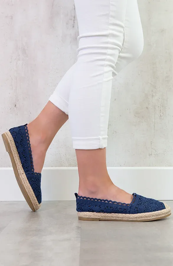 Kanten Espadrilles Marine
