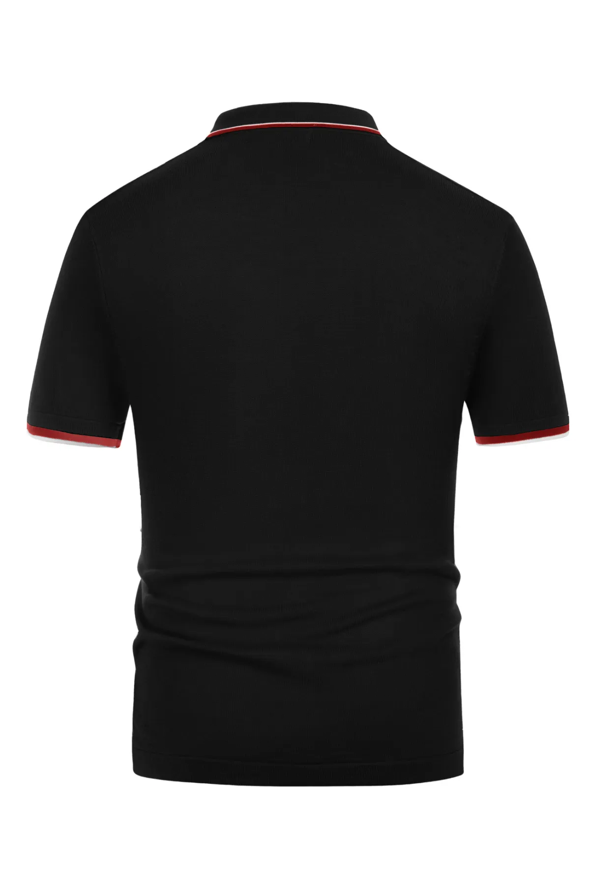 Mens Knitted Polo Cardigans Shirts Quarter Zip Polo T Shirt