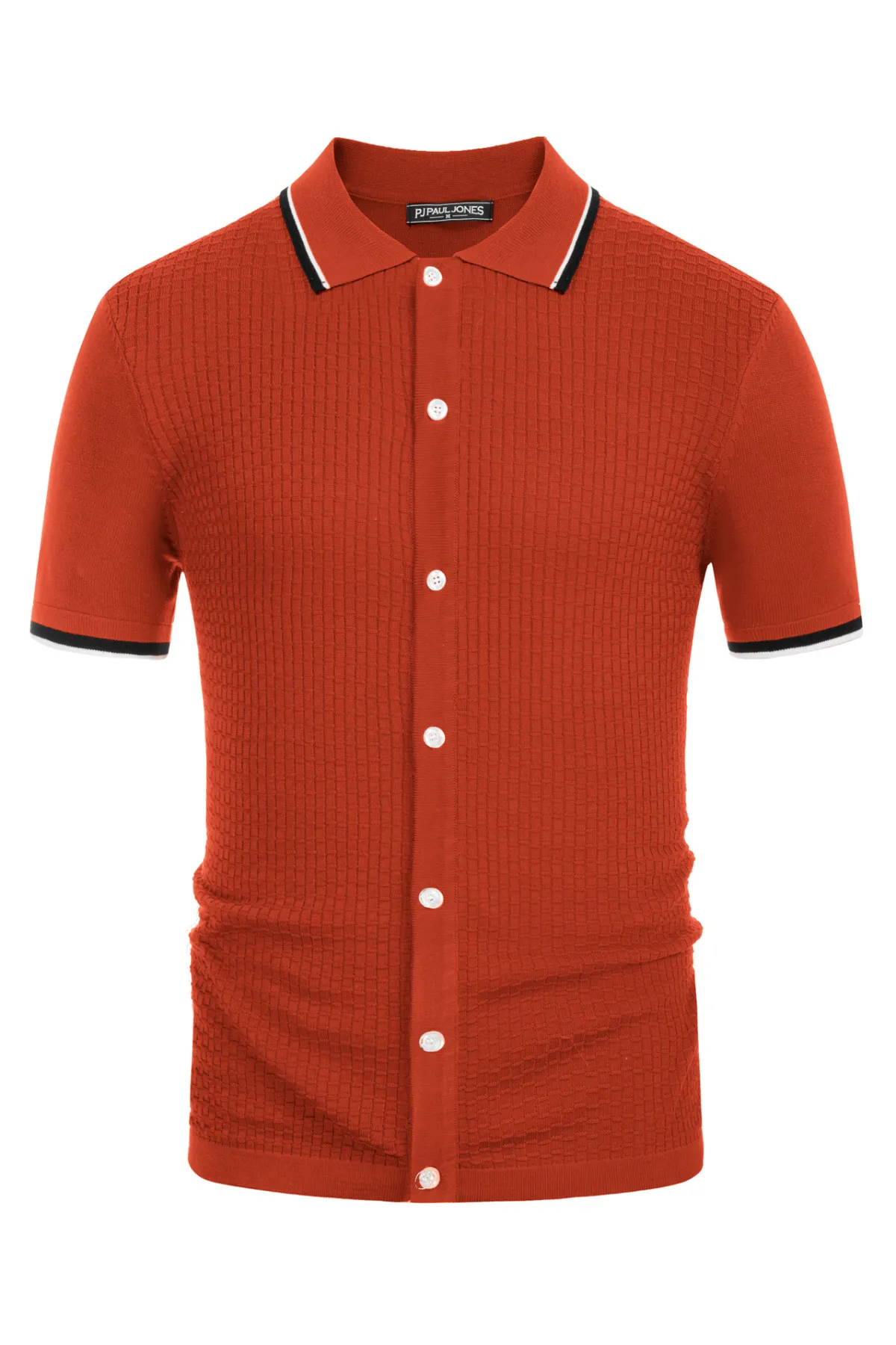 Mens Knitted Polo Cardigans Shirts Quarter Zip Polo T Shirt
