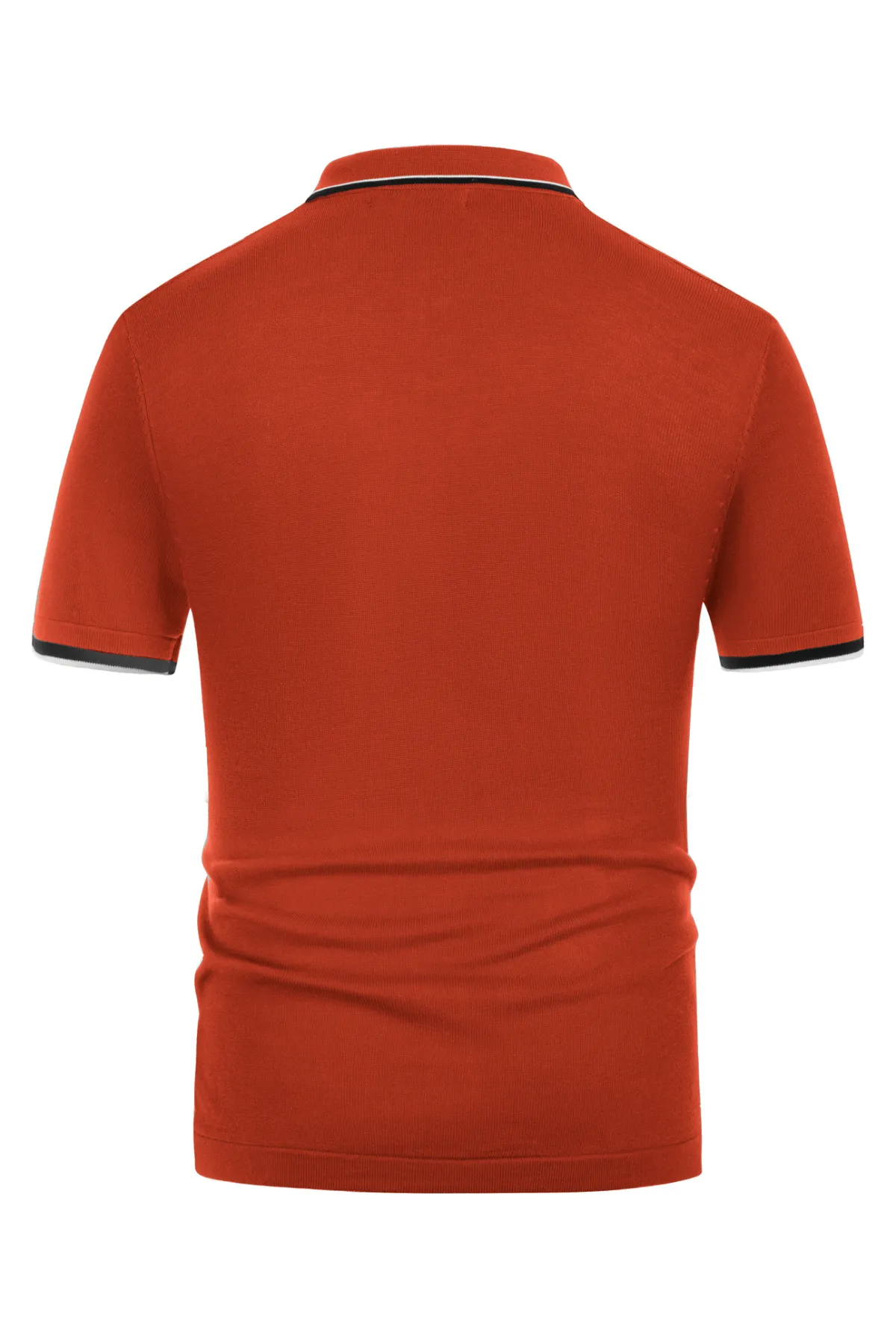 Mens Knitted Polo Cardigans Shirts Quarter Zip Polo T Shirt