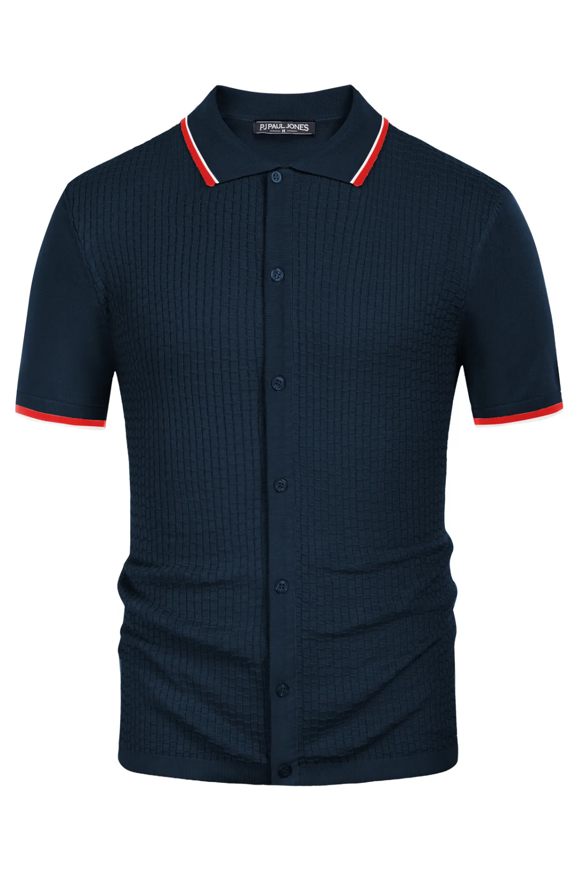 Mens Knitted Polo Cardigans Shirts Quarter Zip Polo T Shirt