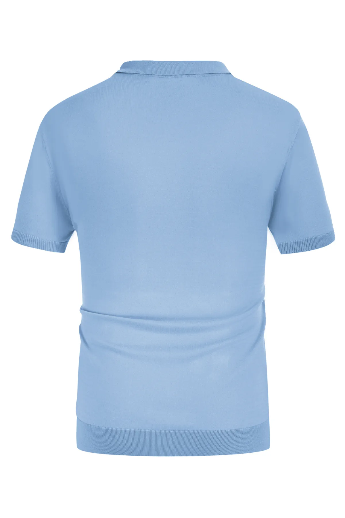 Men's Vintage Stripe Knitted Polo Pullover Shirts Short Sleeve Golf Knit Mens Polo Shirt