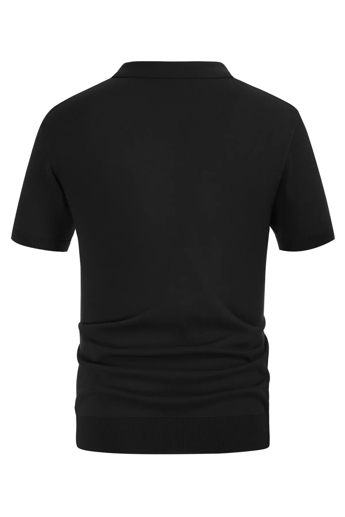 Men's Vintage Stripe Knitted Polo Pullover Shirts Short Sleeve Golf Knit Mens Polo Shirt