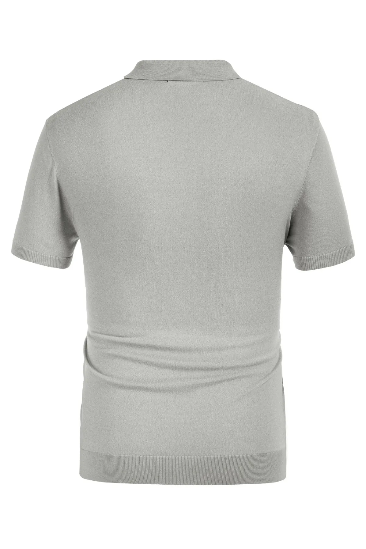 Men's Vintage Stripe Knitted Polo Pullover Shirts Short Sleeve Golf Knit Mens Polo Shirt