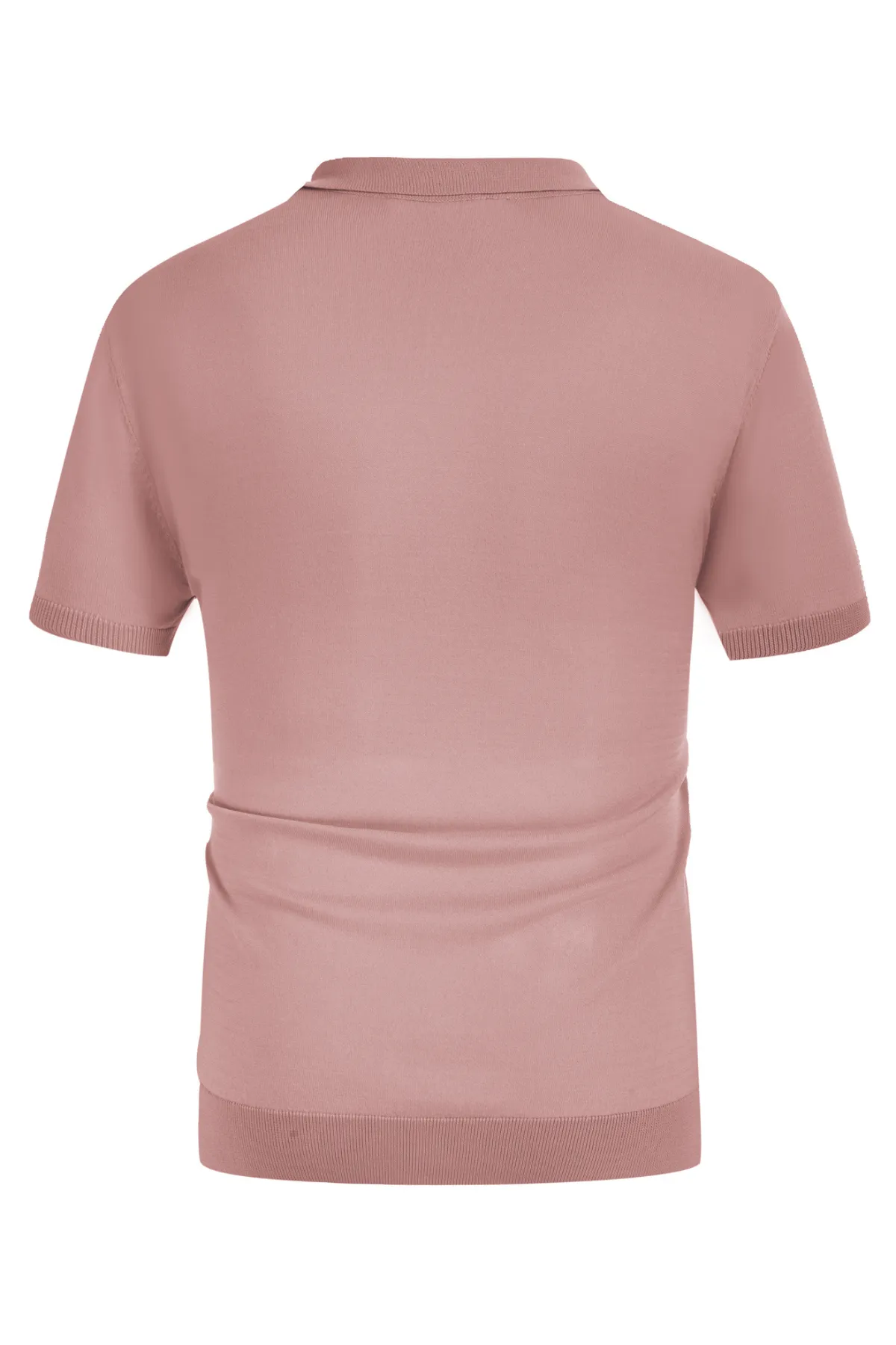 Men's Vintage Stripe Knitted Polo Pullover Shirts Short Sleeve Golf Knit Mens Polo Shirt