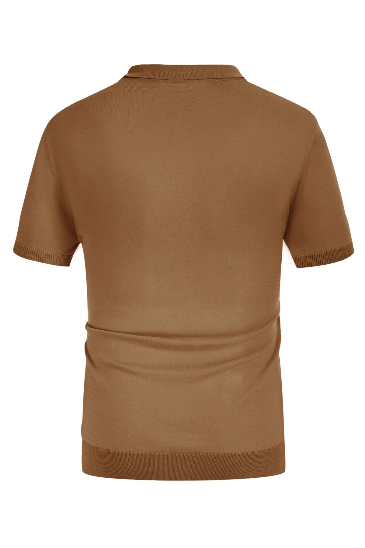 Men's Vintage Stripe Knitted Polo Pullover Shirts Short Sleeve Golf Knit Mens Polo Shirt