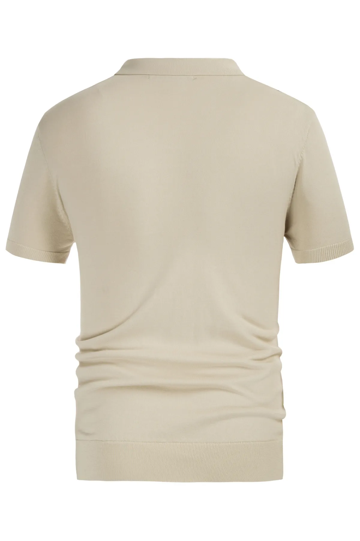 Men's Vintage Stripe Knitted Polo Pullover Shirts Short Sleeve Golf Knit Mens Polo Shirt