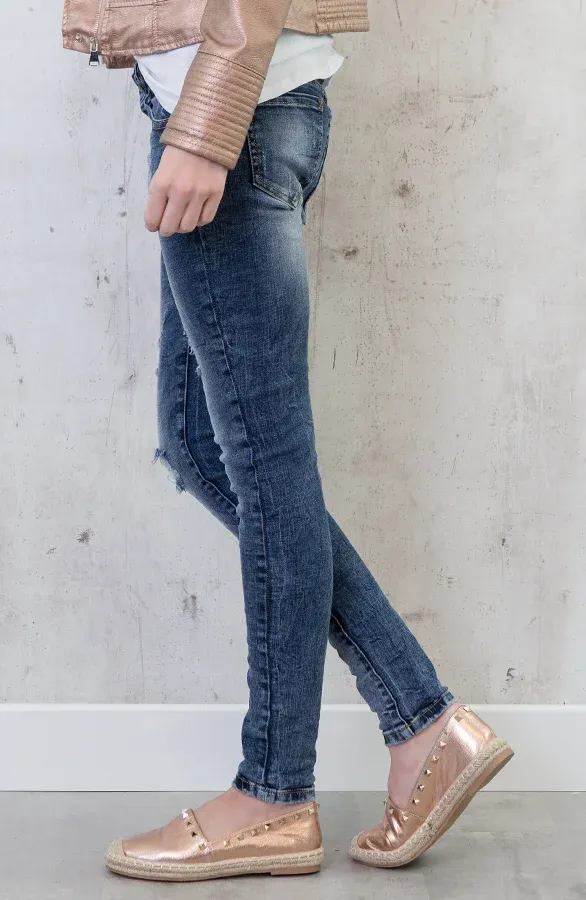 Metallic Studs Espadrilles Brons