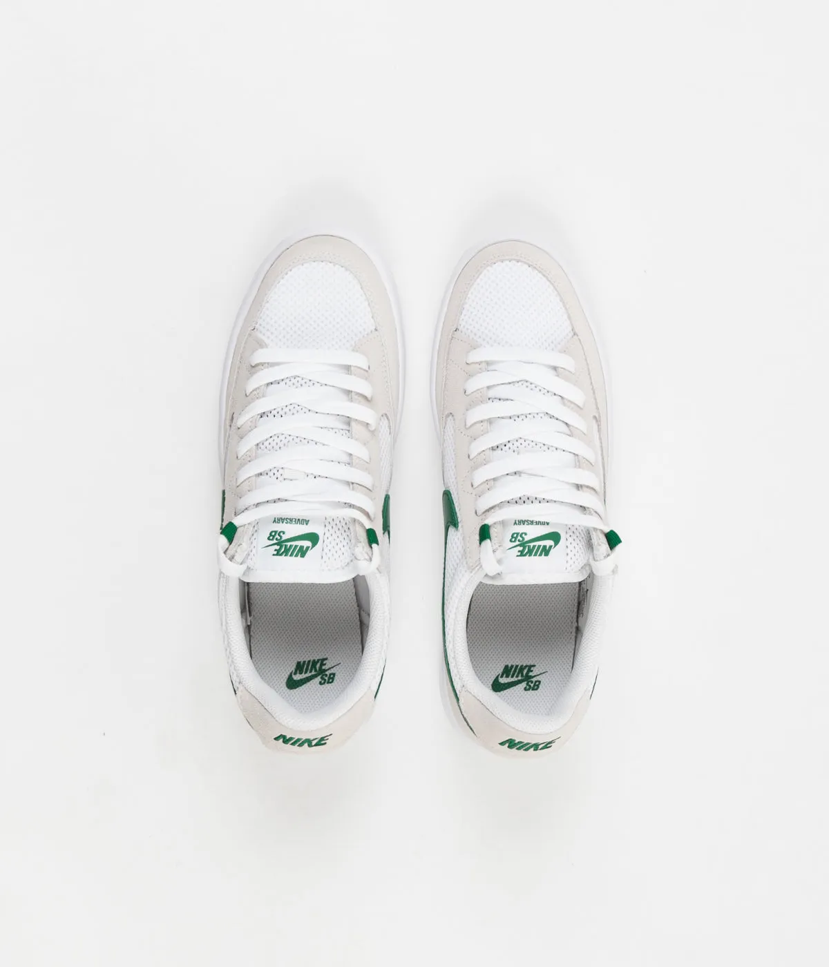Nike SB Adversary Shoes - White / Pine Green - White - White