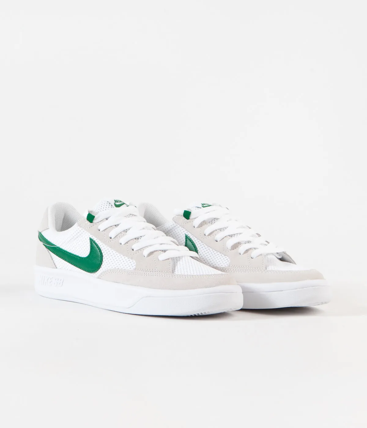 Nike SB Adversary Shoes - White / Pine Green - White - White