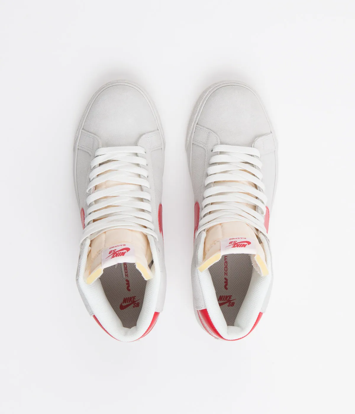 Nike SB Blazer Mid Shoes - Summit White / University Red - Summit White