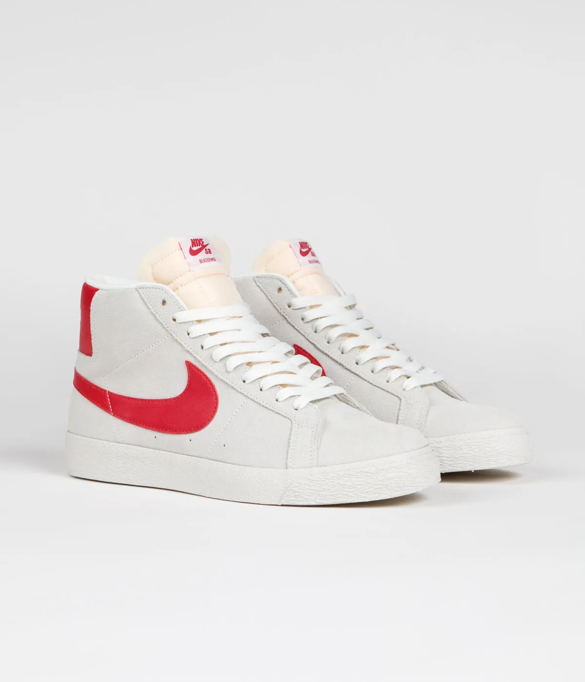 Nike SB Blazer Mid Shoes - Summit White / University Red - Summit White