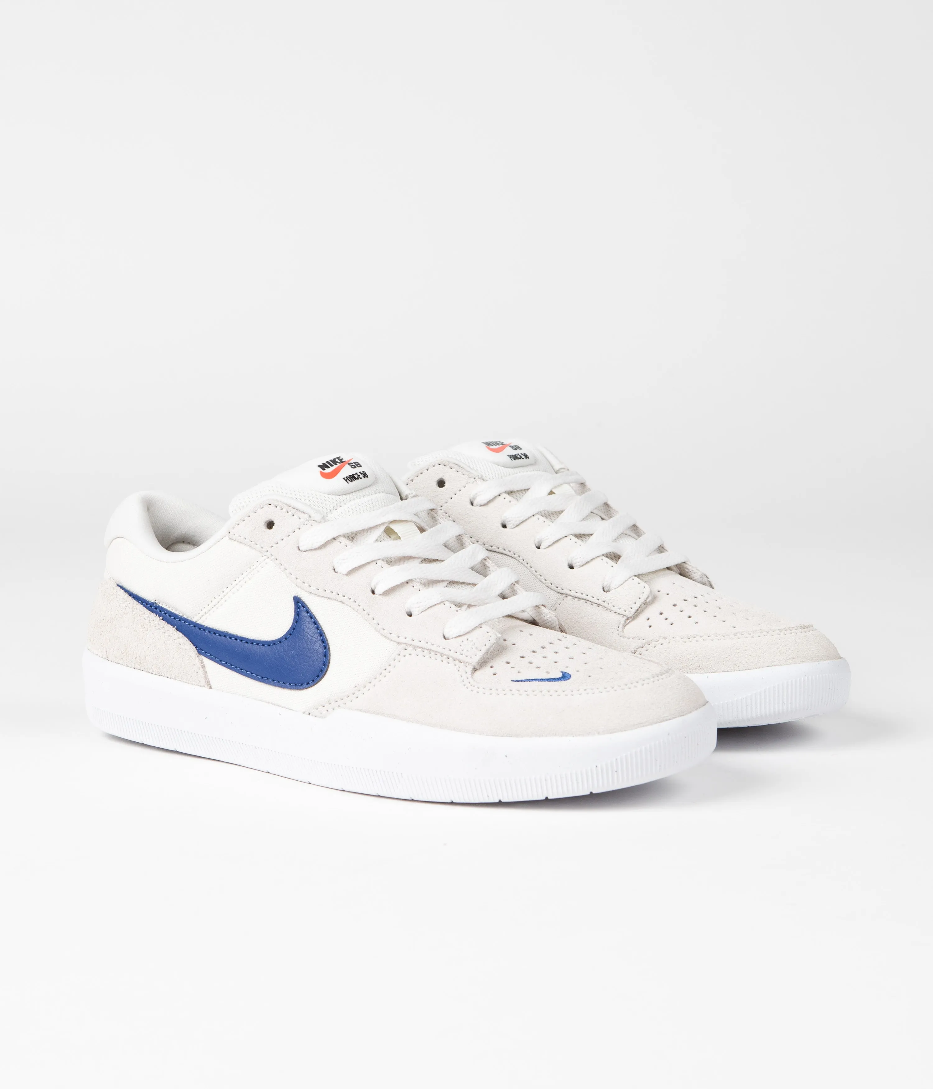 Nike SB Force 58 Shoes - Phantom / Blue Jay - Phantom - White