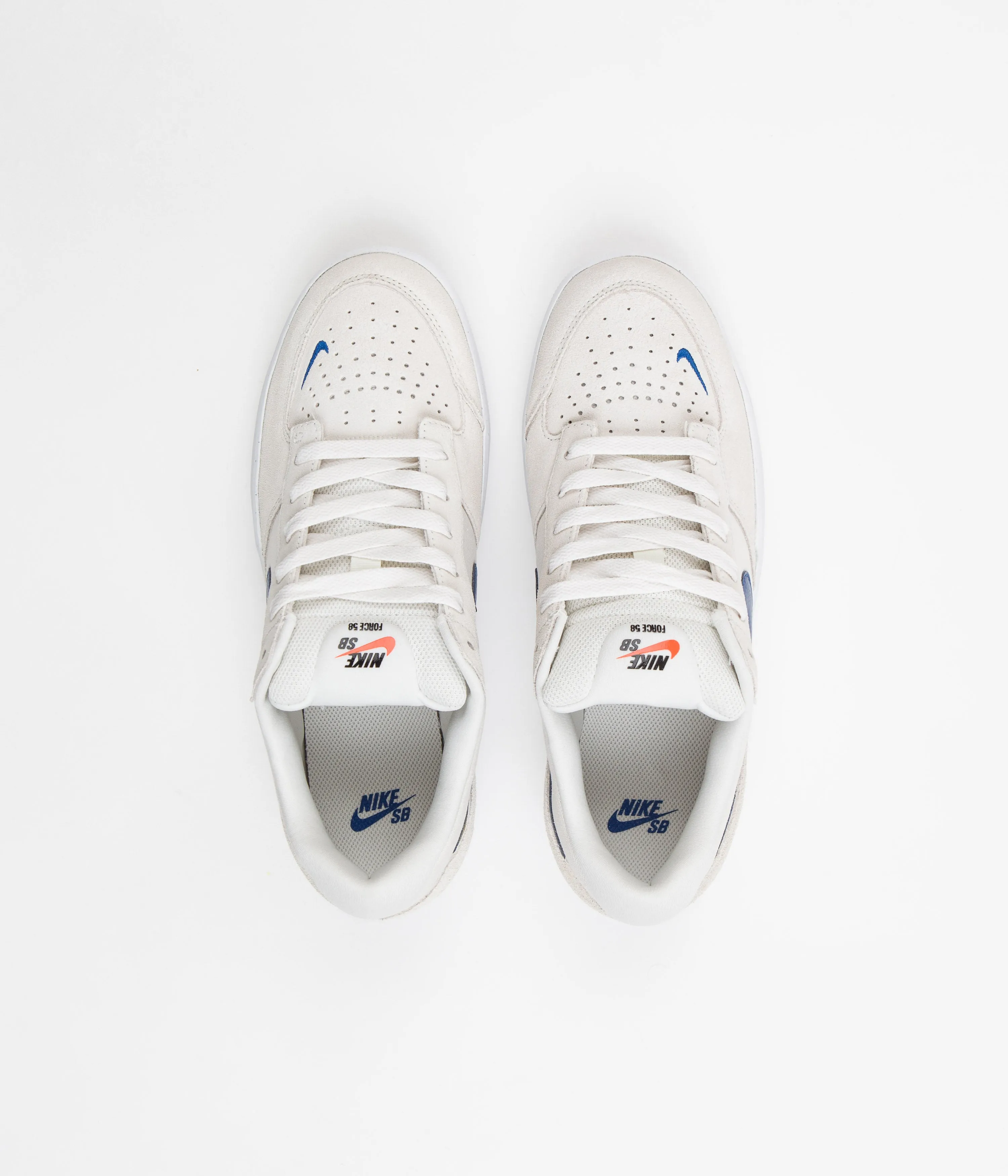 Nike SB Force 58 Shoes - Phantom / Blue Jay - Phantom - White