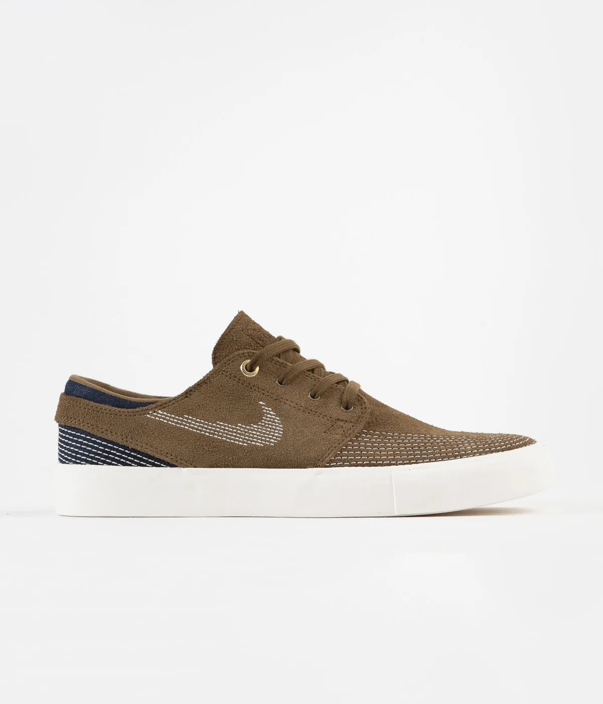 Nike SB Janoski RM Premium Shoes - Yukon Brown / Sail - Mystic Navy