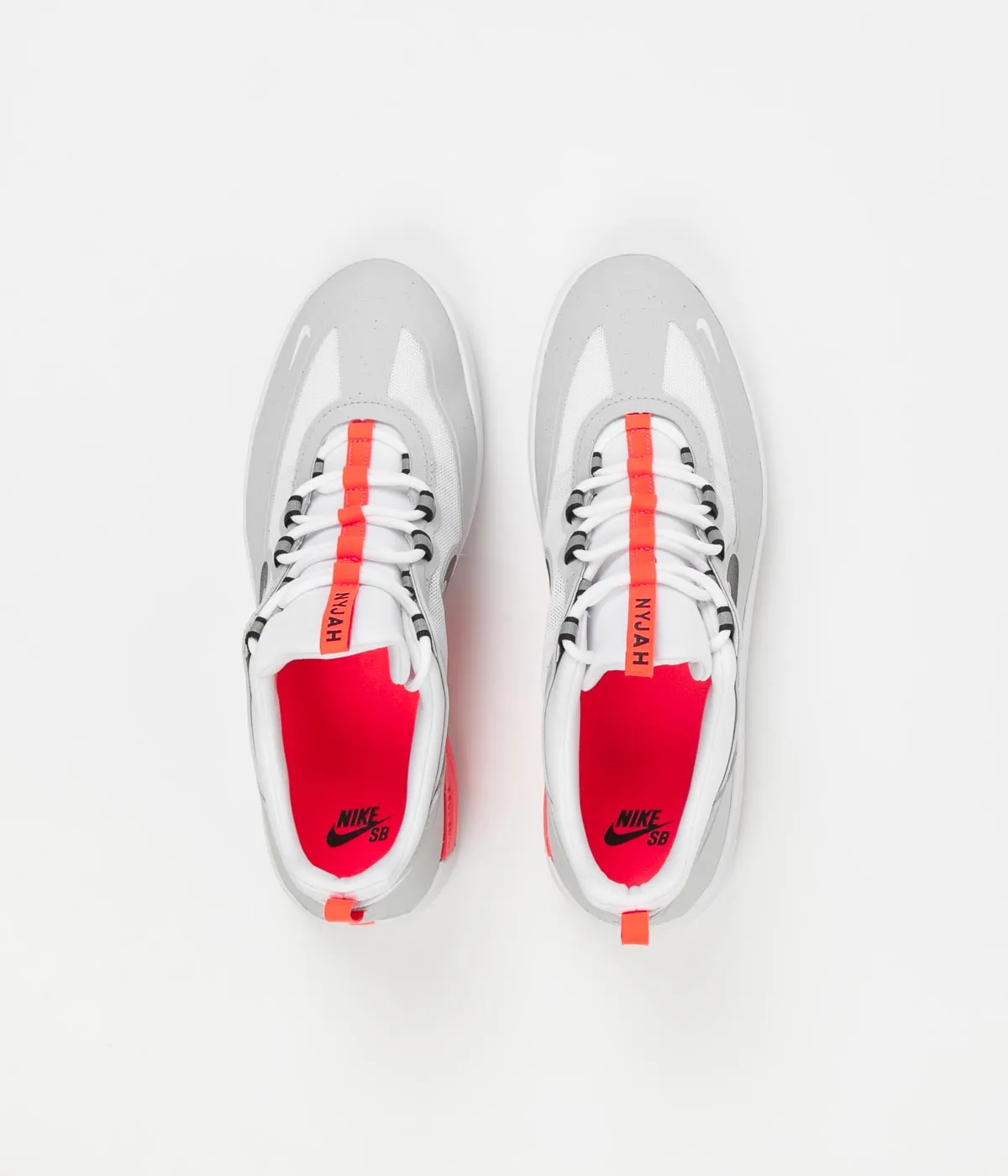 Nike SB Nyjah Free 2 Shoes - Neutral Grey / Black - White - Bright Crimson