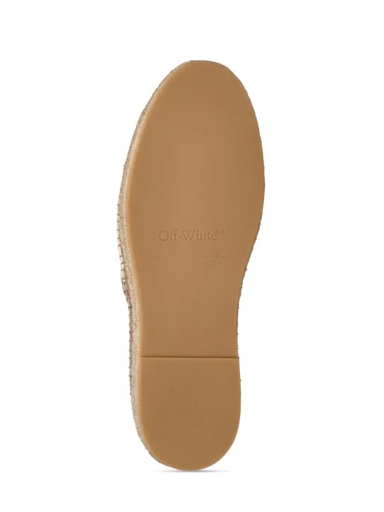 Off-White   Bookish linen &amp; cotton espadrilles 