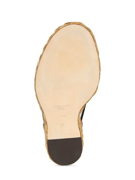Saint Laurent   105mm Cassandra leather espadrilles 
