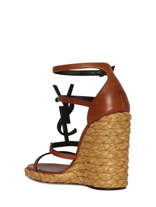 Saint Laurent   105mm Cassandra leather espadrilles 