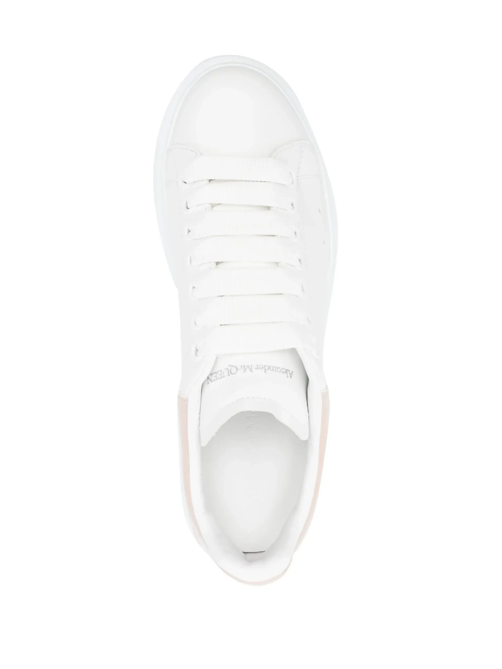 Sneakers Alexander McQueen Crocodile-detail alb/roz