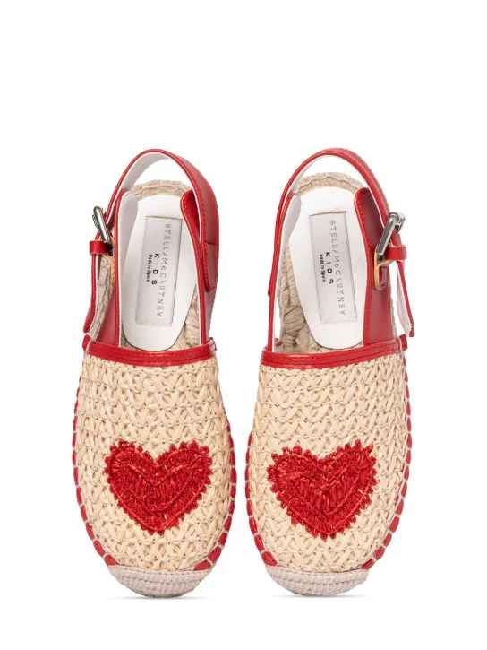 Stella McCartney Kids   Raffia espadrilles w/lace 