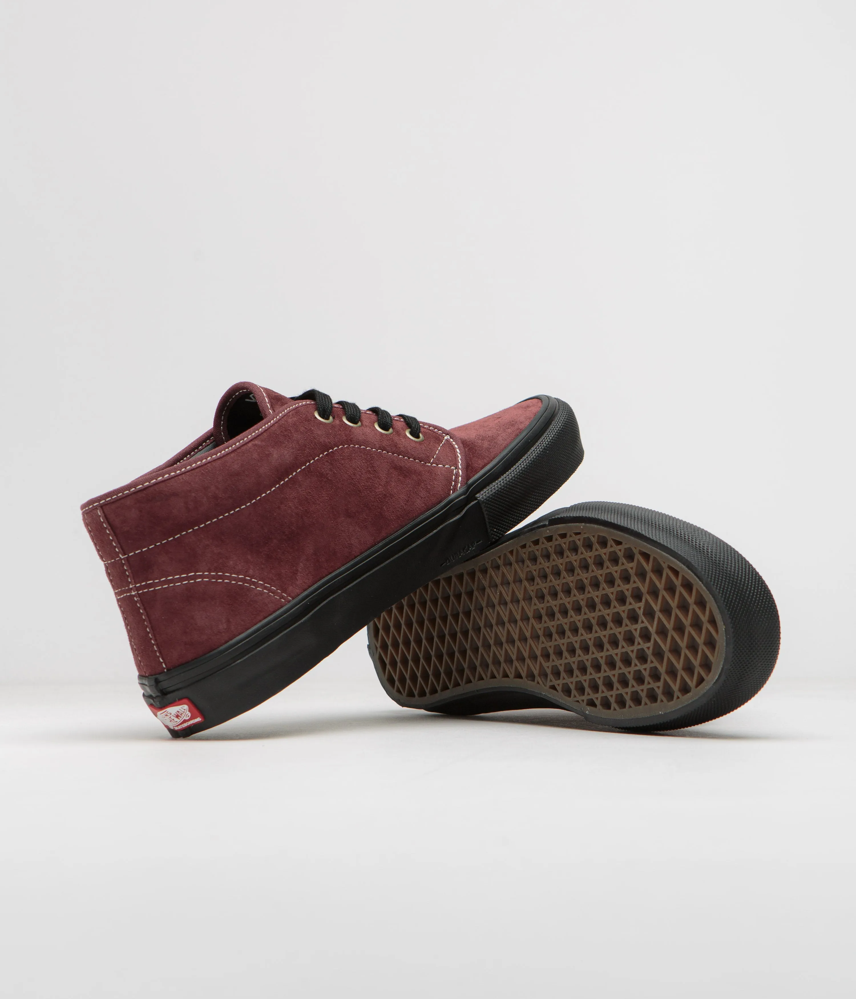 Vans Skate Chukka Shoes - Dark Red / Black