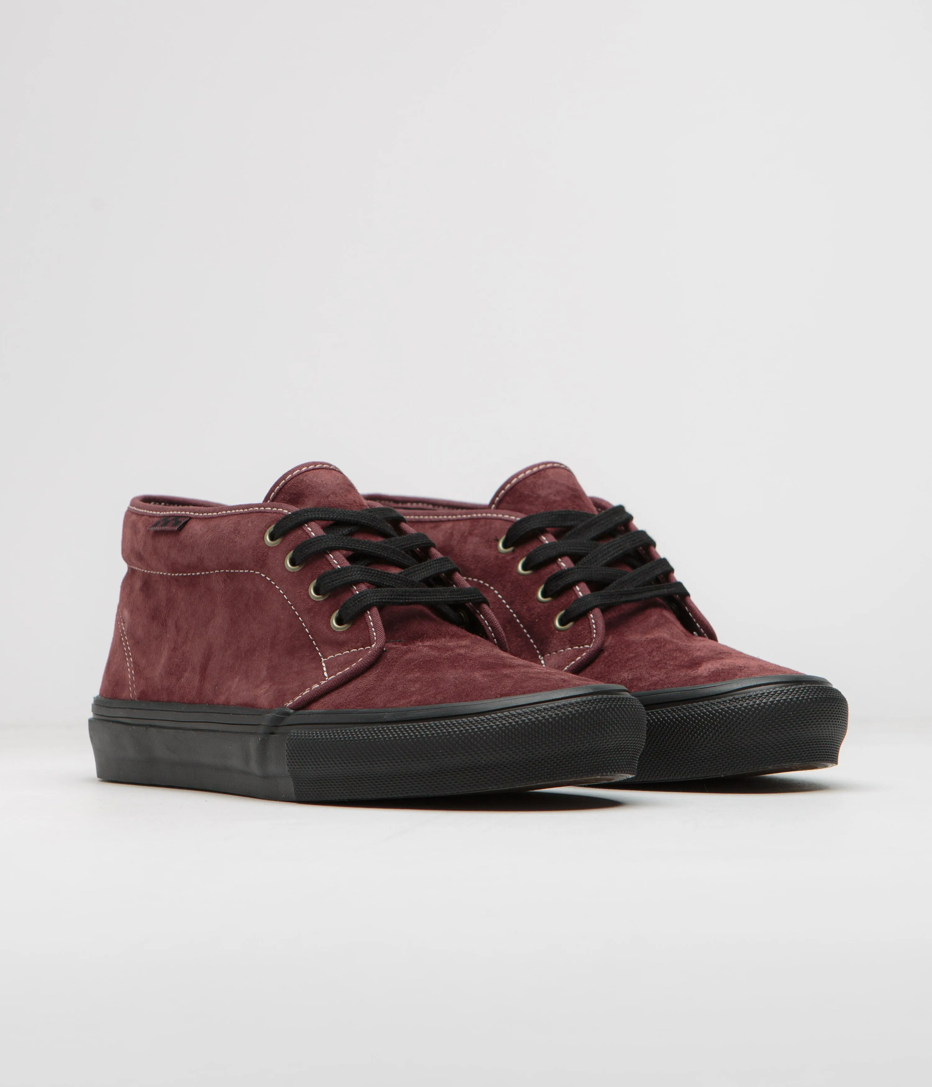 Vans Skate Chukka Shoes - Dark Red / Black