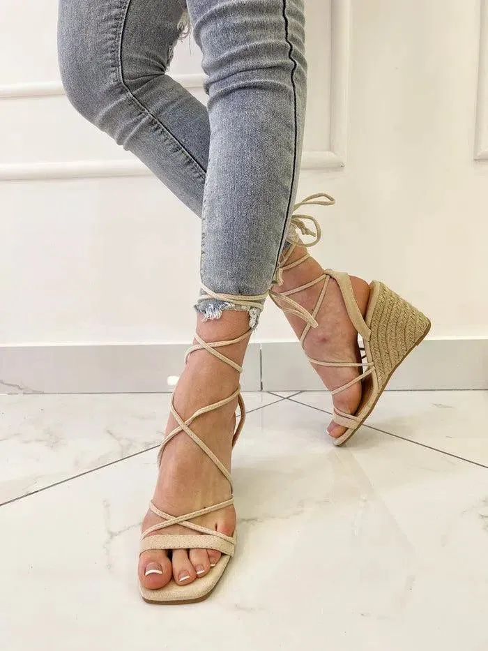VIVENZIA-Espadrilles con zeppa