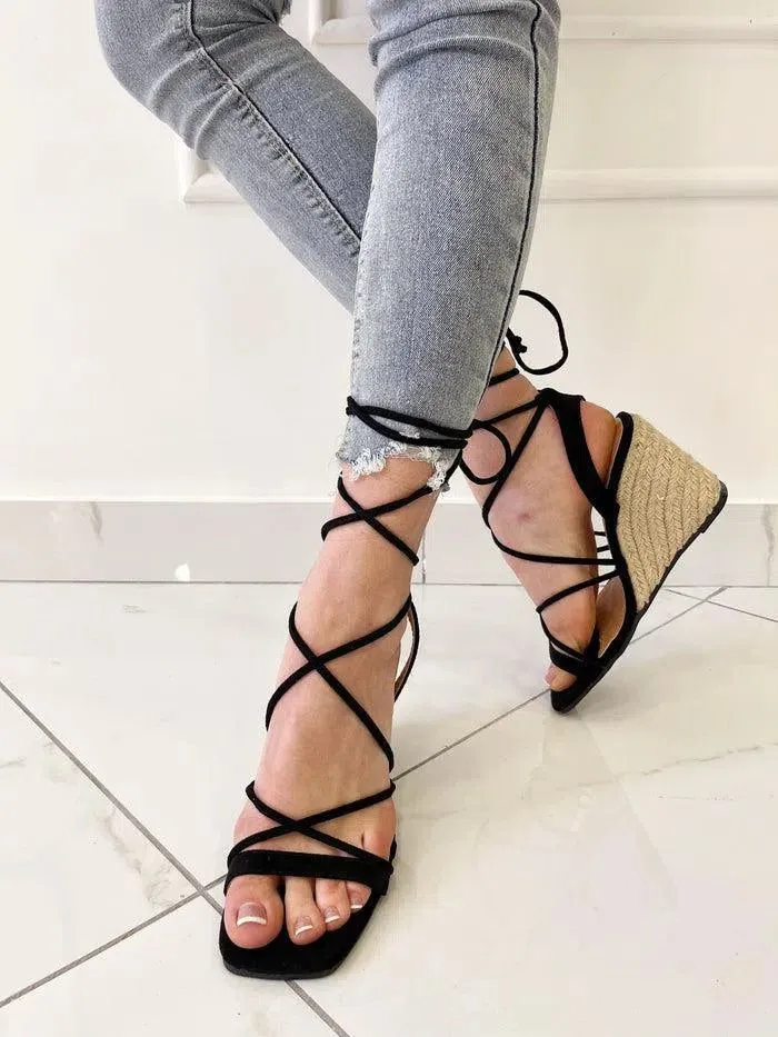 VIVENZIA-Espadrilles con zeppa